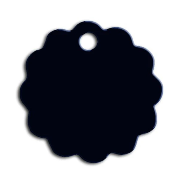 Küçük Papatya Kedi Ve Köpek Künyesi Siyah ürün görseli 1