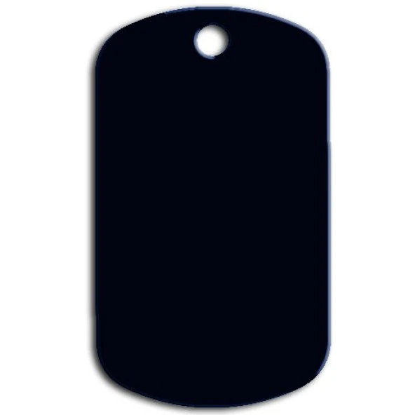 Büyük Askeri Köpek Künyesi Siyah ürün görseli 1