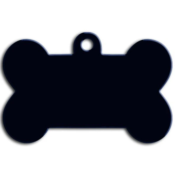 Büyük Kemik Köpek Künyesi Siyah ürün görseli 1