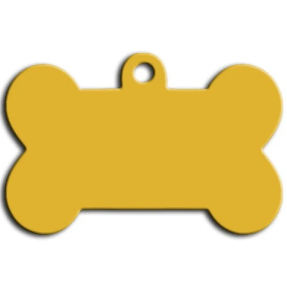 Büyük Kemik Köpek Künyesi Sarı ürün görseli 1
