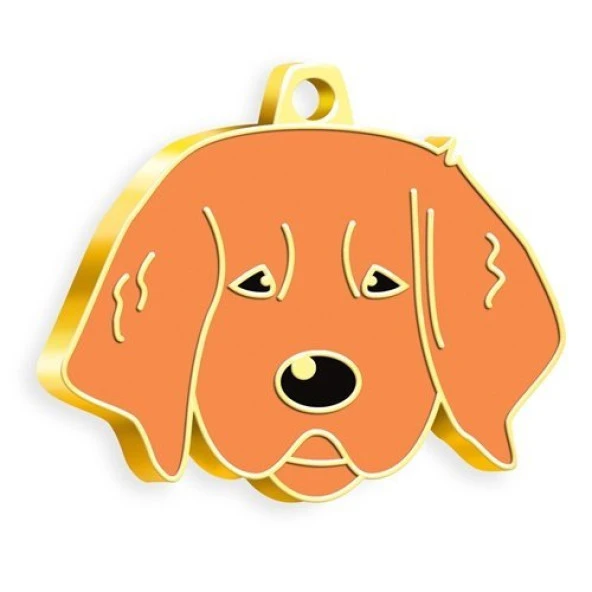 Altın Kaplama Yavru Golden Köpek Künyesi (Kızıl) ürün görseli 1