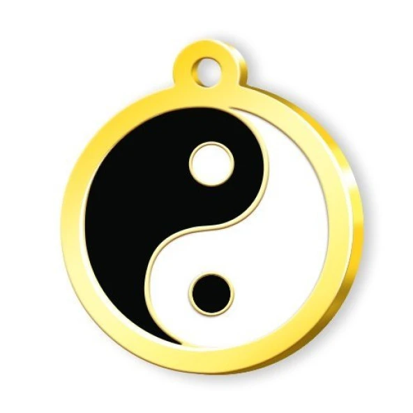 Altın Kaplama Yin Yang Künye ürün görseli 1