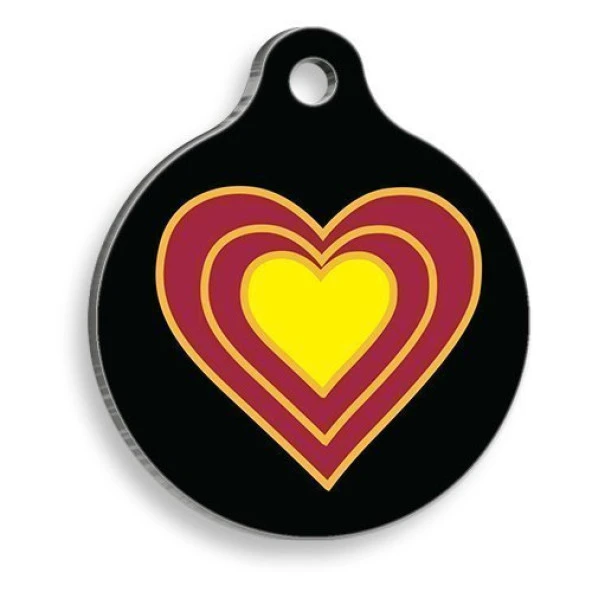 Aşk Yankılansın Yuvarlak Kedi ve Köpek Künyesi Medium: 3 cm. ürün görseli 1