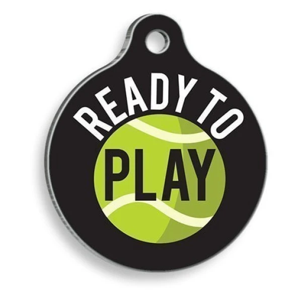 Tenis Toplu Yuvarlak Kedi ve Köpek Künyesi Small: 2,5 cm. ürün görseli 1