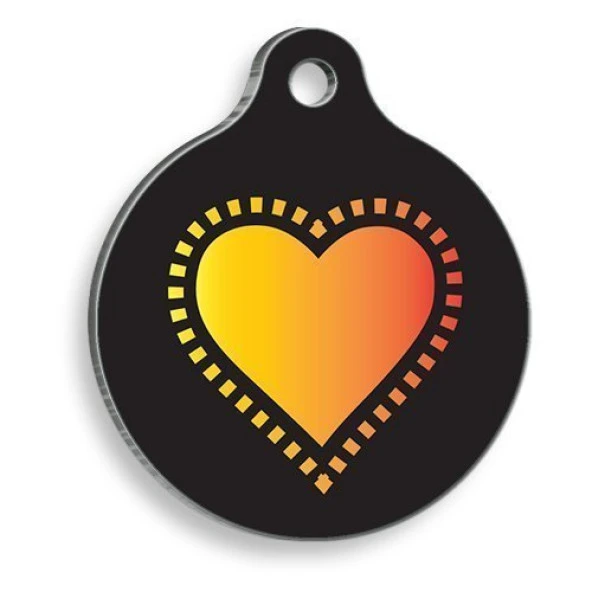 Güneş Kalp Yuvarlak Kedi ve Köpek Künyesi Large: 3,8 cm. ürün görseli 1