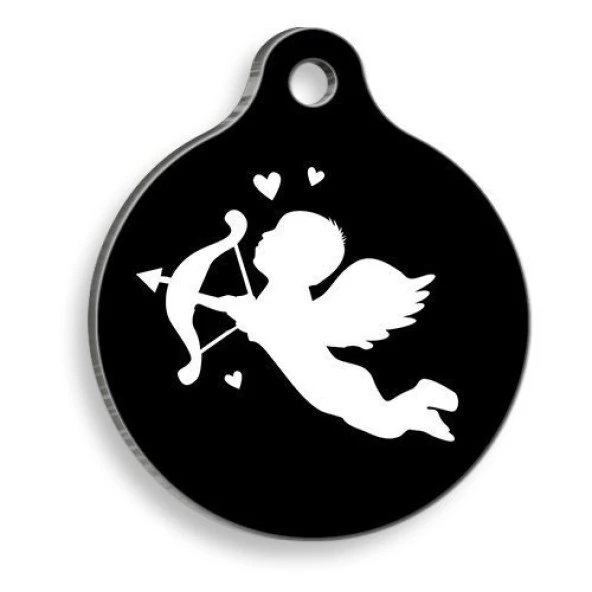 Eros Siyah Yuvarlak Kedi ve Köpek Künyesi ürün görseli 1