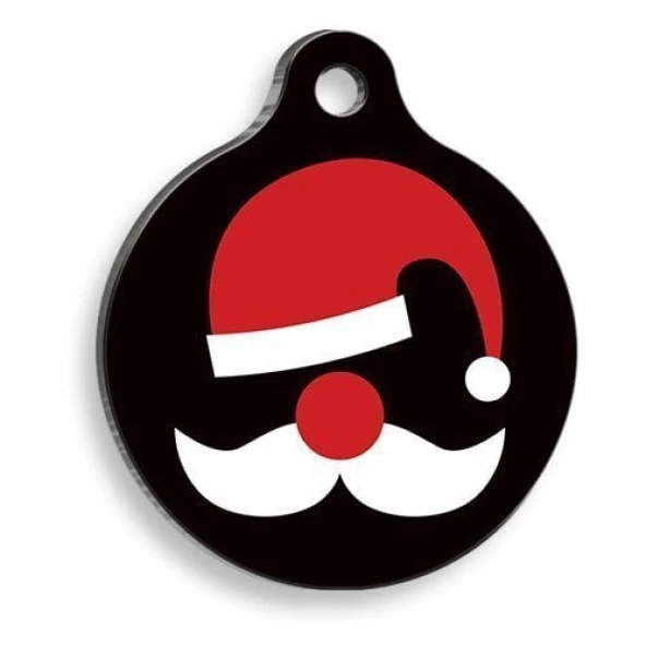 Christmas Serisi Cartoon Santa Yuvarlak Kedi ve Köpek Künyesi Small: 2,5 cm. ürün görseli 1