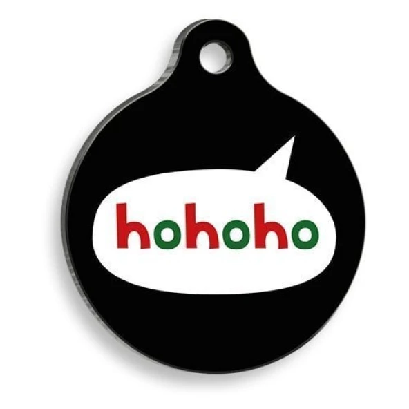 Christmas Serisi Hohoho Yuvarlak Kedi ve Köpek Künyesi - 1