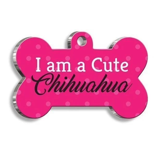 Chihuahua Kemik Şekilli Köpek Künyesi XLarge: 3,3 x 5 cm. ürün görseli 1