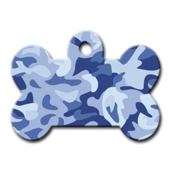 Mavi Kamuflaj Desenli Kedi Köpek Künyesi XLarge ürün görseli 1
