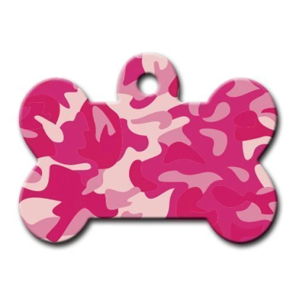 Pembe Kamuflaj Desenli Kedi Köpek Künyesi ürün görseli 1