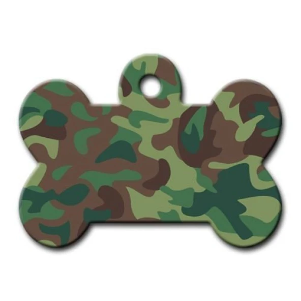 Kamuflaj Desenli Kemik Köpek Künyesi Medium ürün görseli 1
