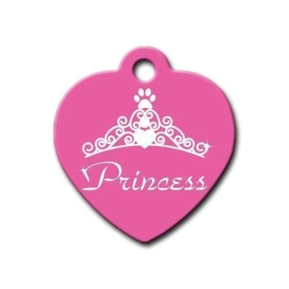 Princess Kalp Kedi Köpek Künyesi Large ürün görseli 1