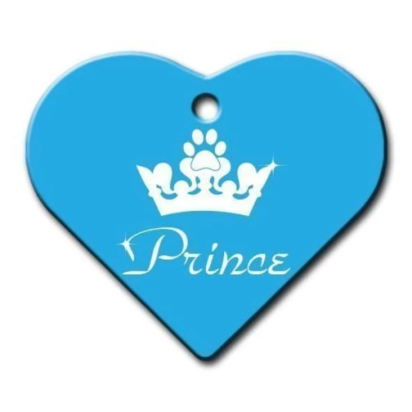 Prince Geniş Kalp Kedi Köpek Künyesi ürün görseli 1