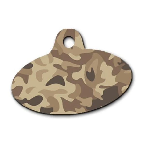 Kahverengi Kamuflaj Elips Kedi Köpek Künyesi ürün görseli 1
