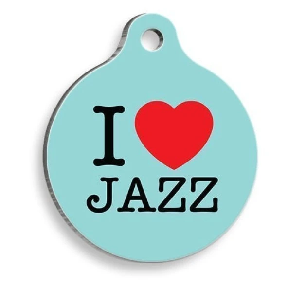 Açık Mavi Jazz Yuvarlak Kedi ve Köpek Künyesi Large: 3,8 cm. ürün görseli 1