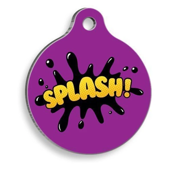 Splash Yuvarlak Kedi ve Köpek Künyesi Large: 3,8 cm. ürün görseli 1