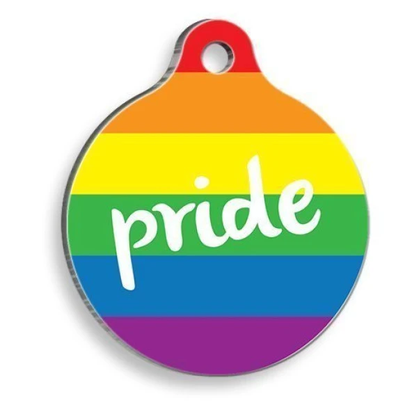 Gökkuşağı Pride 3 Yuvarlak Kedi ve Köpek Künyesi Small: 2,5 cm. ürün görseli 1