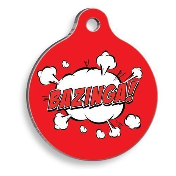 Bazinga Yuvarlak Kedi ve Köpek Künyesi Small: 2,5 cm. ürün görseli 1