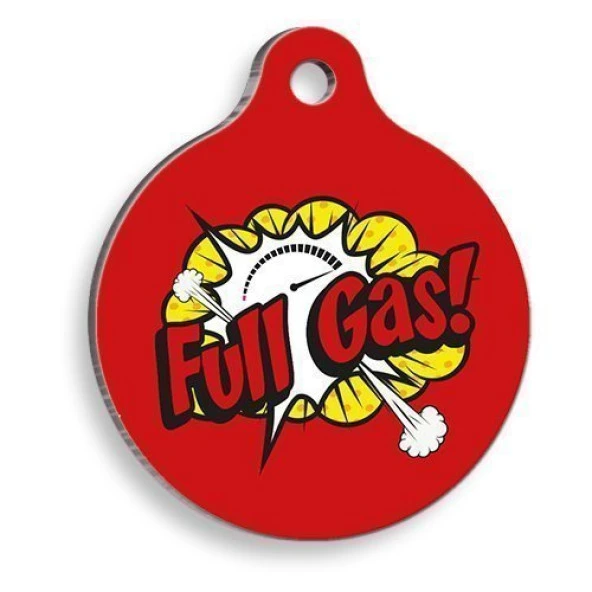 Full Gas! Yuvarlak Kedi ve Köpek Künyesi ürün görseli 1