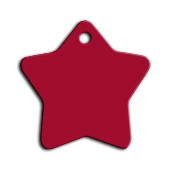 Küçük Yıldız Kedi Ve Köpek Künyesi Kırmızı ürün görseli 1