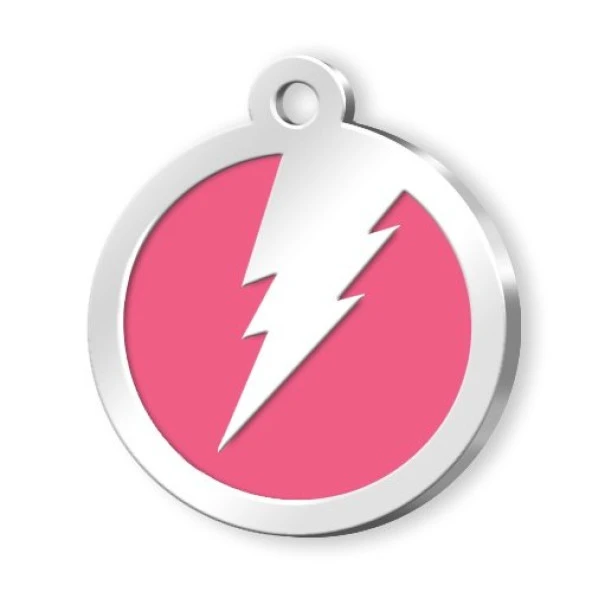 Mineli Seri Şimşek Desenli Künye Pembe ürün görseli 1