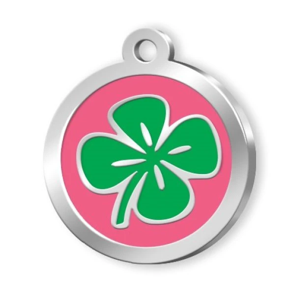 Mineli Seri Yonca Desenli Künye Pembe ürün görseli 1