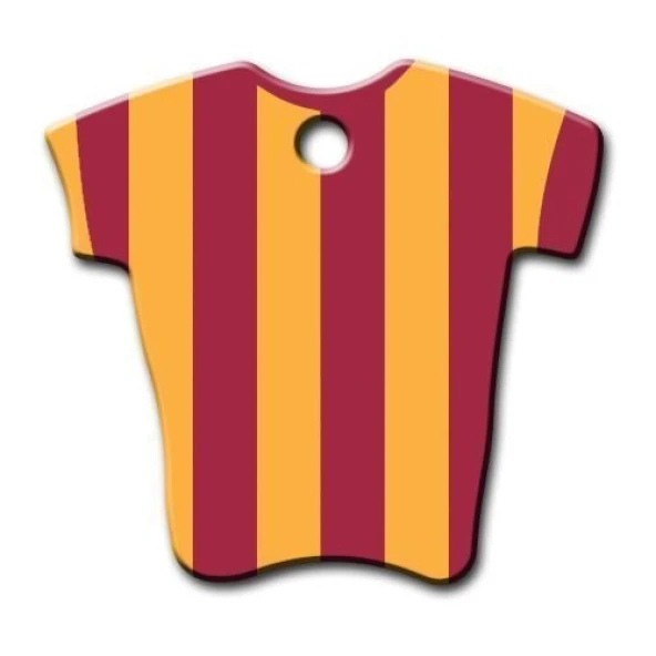 Sarı Kırmızı Forma Köpek Künyesi ürün görseli 1