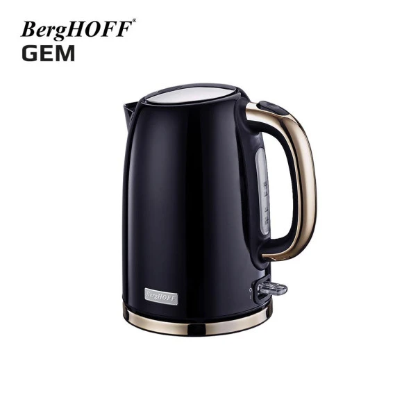 BergHOFF GEM TITAN 1.7 Litre Siyah Gold Su Isıtıcısı 7950060