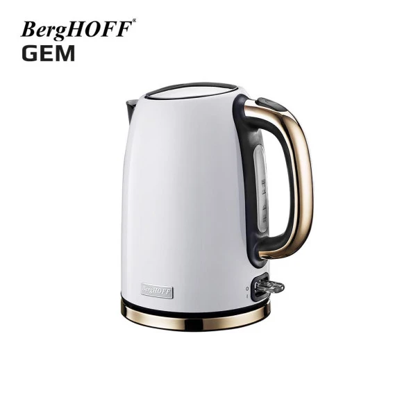 BergHOFF GEM TITAN 1.7 Litre Parlak Beyaz Gold Su Isıtıcısı 7950061