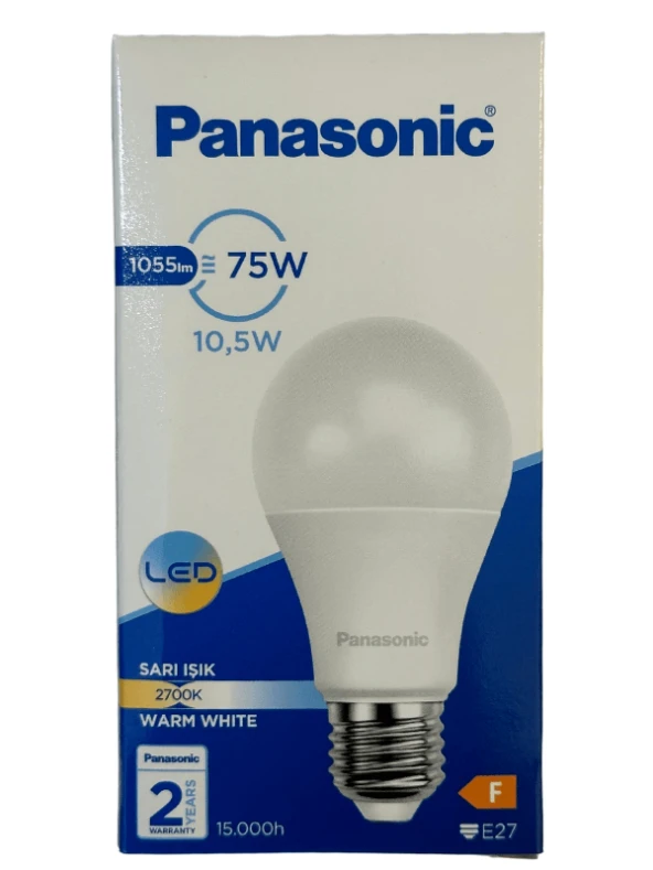 Panasonic 10,5W (75W) 2700K (Sarı Işık) E27 Duylu Led Ampul (2 Adet) - Resim 2
