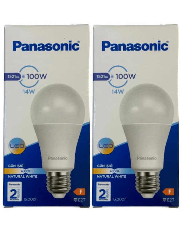 Panasonic 14W (100W) 4000K (Günışığı) E27 Duylu Led Ampul (2 Adet)