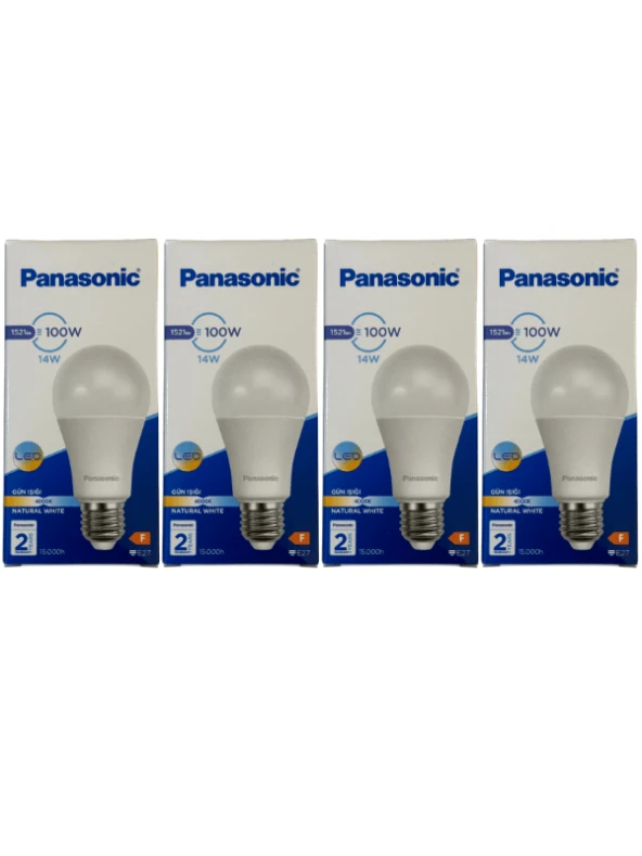Panasonic 14W (100W) 4000K (Günışığı) E27 Duylu Led Ampul (4 Adet)