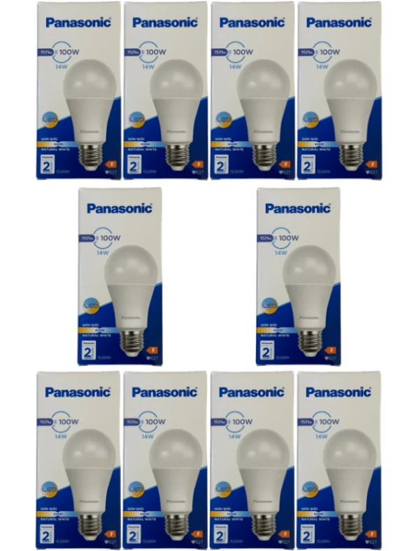 Panasonic 14W (100W) 4000K (Günışığı) E27 Duylu Led Ampul (10 Adet)
