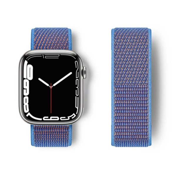 Cda Store Apple Watc 38-40-41 Uyumlu 1/2/3/4/5/6//7/8/SE Hasırlı Cırtcırtlı Kordon - 5