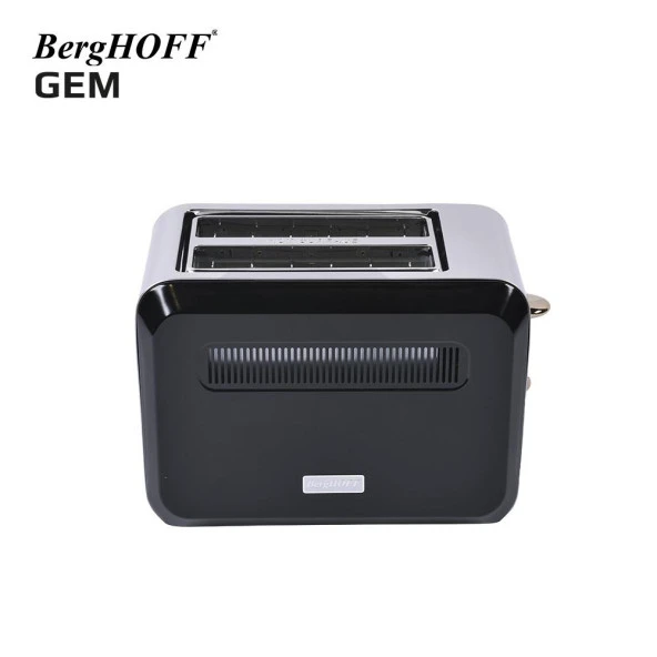 BergHOFF GEM TITAN 1.7 Litre Parlak Gümüş Siyah İki Dilim Ekmek Kızartma Makinesi 7950070 - 3
