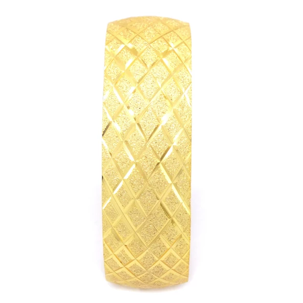 Altın Kaplama Baklava Desen Bilezik 2 cm BLZ-3035 - 5