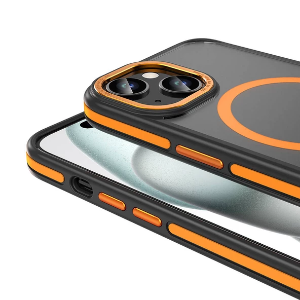 Vendas Apple iPhone 14 Kılıf Magsafe Şarj Özellikli Mat Görünümlü Zore Ant Kapak - 3