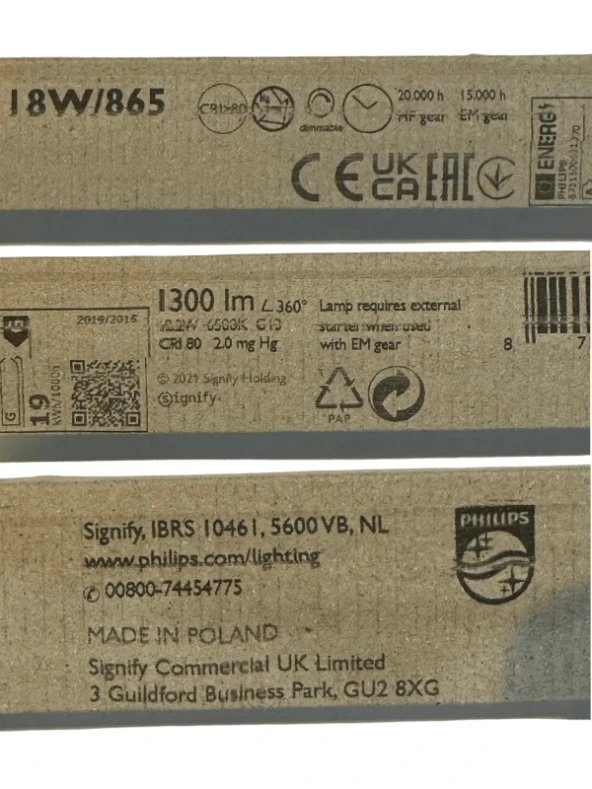Philips Master TL-D 18W 865 6500K (Beyaz Işık) G13 Duylu Floresan (2 Adet) - 2