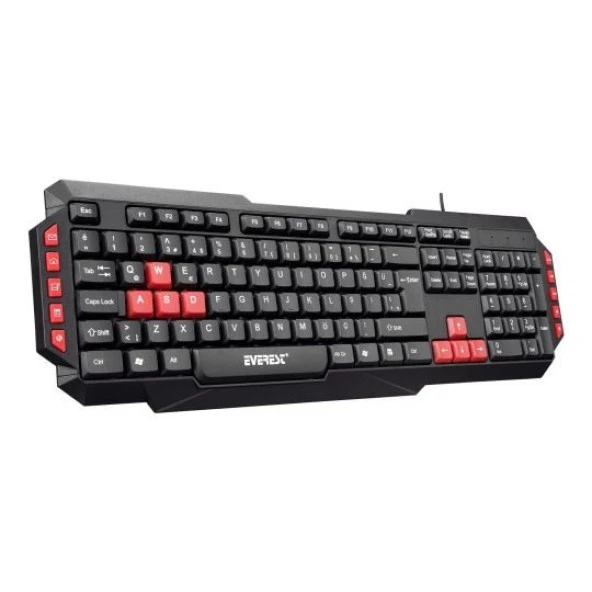 EVEREST KB-G7 ARMOR Q USB OYUNCU KLAVYESİ,SİYAH