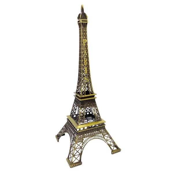 Minyatür Metal Paris Eyfel Kulesi Dekoratif Biblo 38 cm