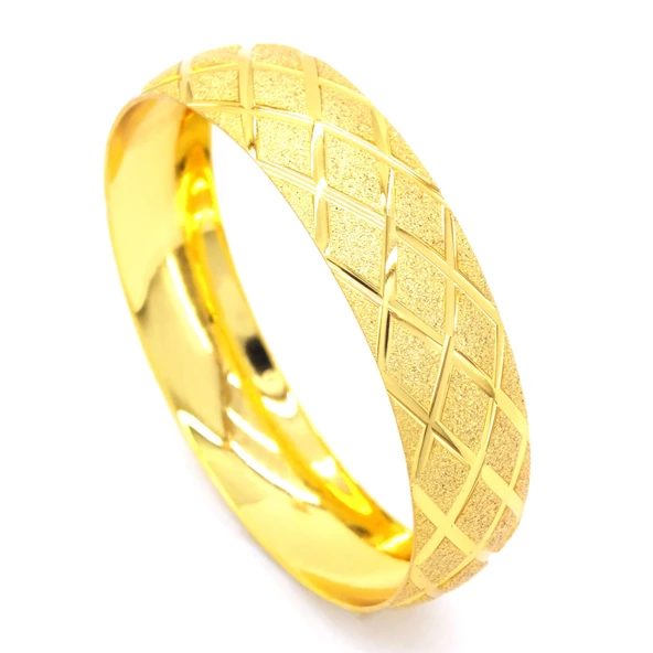 Altın Kaplama Baklava Model Bilezik 1.5 cm BLZ-3038