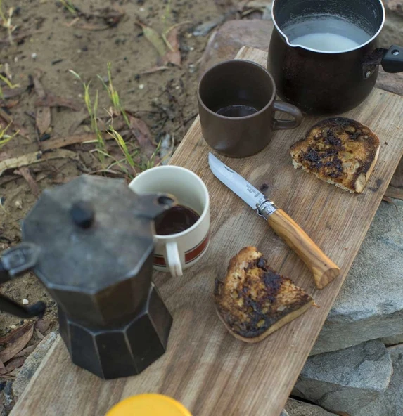 Opinel Zeytin Ağacı Naturel Çakı No:6 - Resim 7