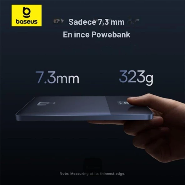 Baseus Süper İnce 65W 12000mAh Taşınabilir Şarj Cihazı Powerbank, Dijital Göstergeli, Akım ve Isı Korumalı - 11