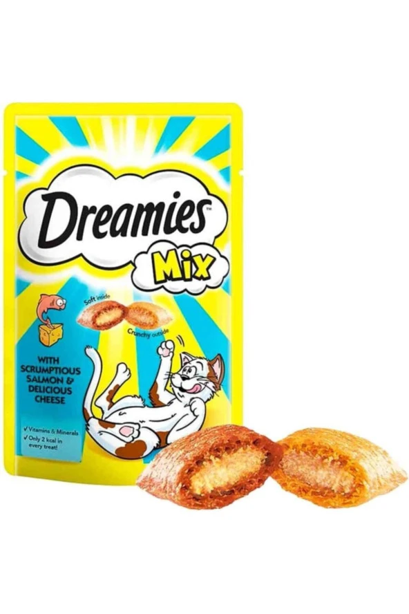 Dreamies Kedi Ödülü Mix Somonlu Peynirli 60 Gr ürün görseli 1