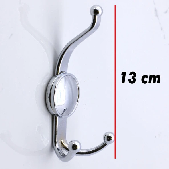 Askı Dolap Askılık Askılığı Duvar Kapı Elbise Kıyafet Vestiyer Banyo Mutfak Askısı Krom - 2
