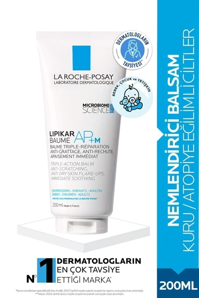 La Roche Posay Lipikar Baume Nemlendirici Balsam AP Kuru/Atopiye Eğilim Gösterebilen Ciltler 200 ml