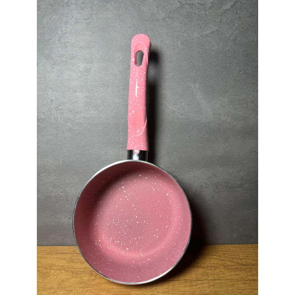 12 cm pembe Yanmaz Yapışmaz Mini Sos Tavası Yumurta Tavas - Resim 5