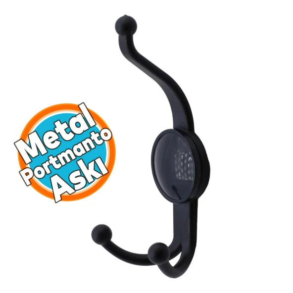 Askı Dolap Askılık Askılığı Banyo Mutfak Askısı Duvar Kapı Elbise Kıyafet Vestiyer Siyah