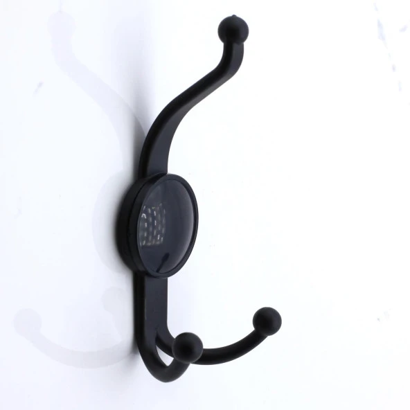 Askı Dolap Askılık Askılığı Banyo Mutfak Askısı Duvar Kapı Elbise Kıyafet Vestiyer Siyah - 2